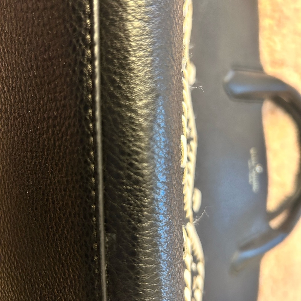 Kate Spade Black and White Satchel with Geometric Design - Picture 6 of 7